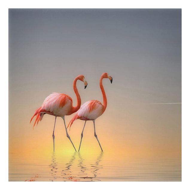 Cuadros africanos Flamingo Love