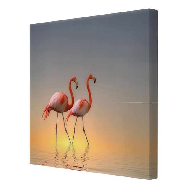 Cuadros decorativos modernos Flamingo Love