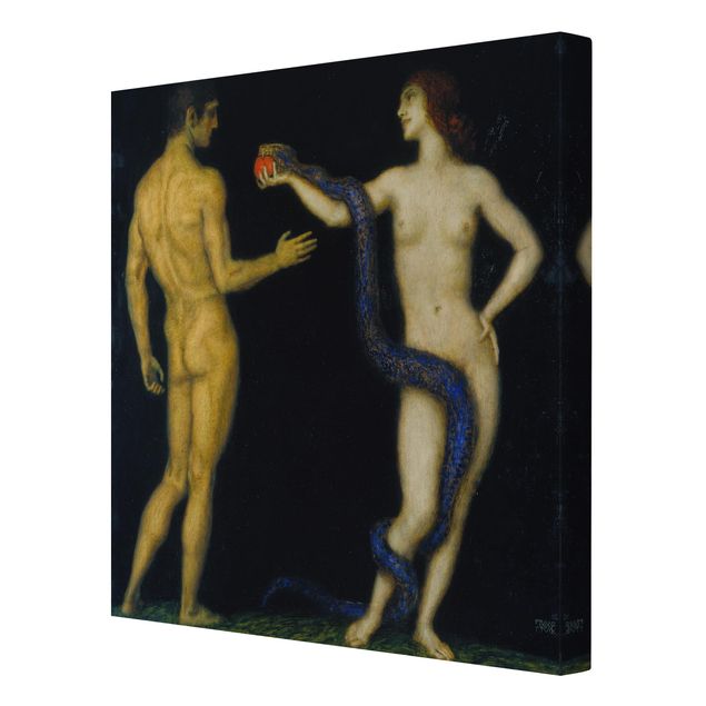 Lienzos de cuadros famosos Franz von Stuck - Adam and Eve