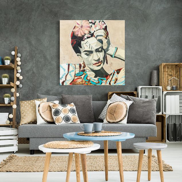 Lienzos de cuadros famosos Frida Kahlo - Collage No.1