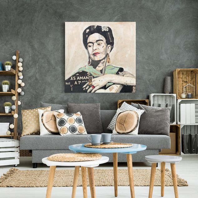 Lienzos de cuadros famosos Frida Kahlo - Collage No.4