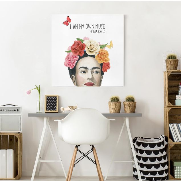 Cuadros en lienzo de flores Frida's Thoughts - Muse