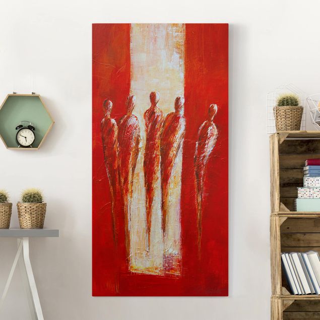 Lienzos de cuadros famosos Five Figures In Red 02