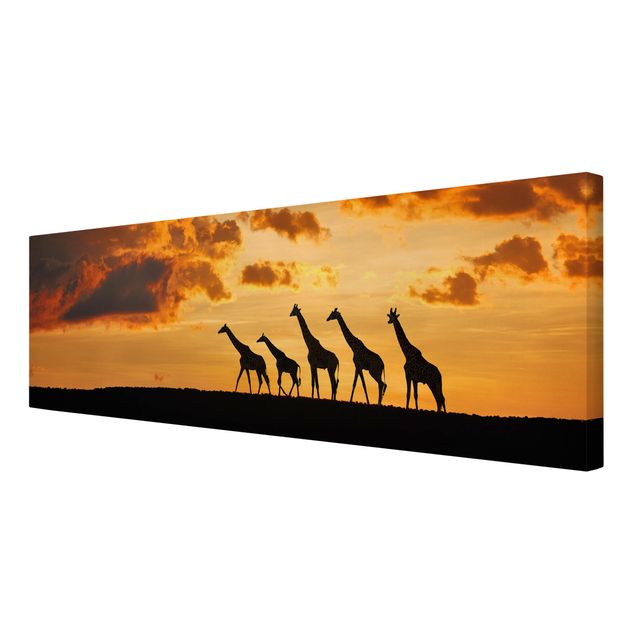 Cuadros de paisajes naturales  Five Giraffes