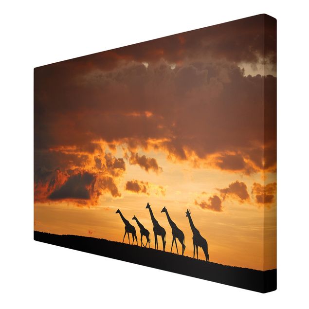 Cuadro con paisajes Five Giraffes