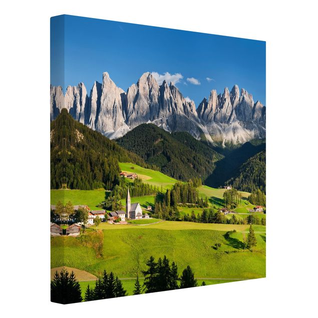 Cuadros de paisajes de montañas Odle In South Tyrol