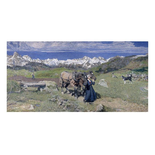 Estilos artísticos Giovanni Segantini - Spring In The Alps