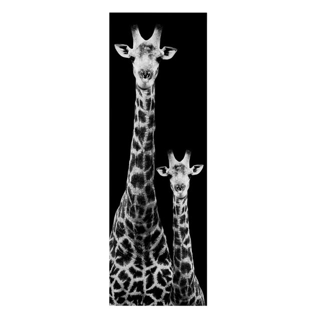 Cuadros jirafas Giraffe Duo Black And White
