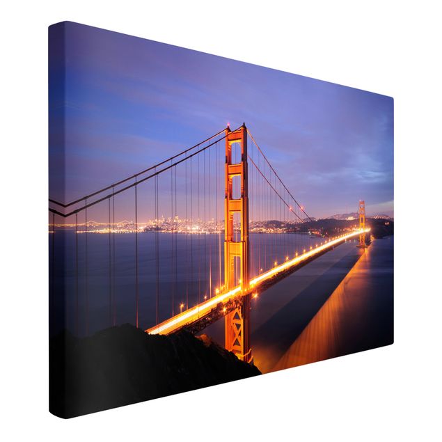 Cuadros modernos y elegantes Golden Gate Bridge At Night