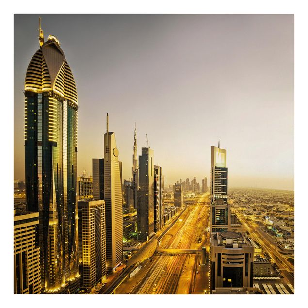 Lienzos de ciudades Golden Dubai