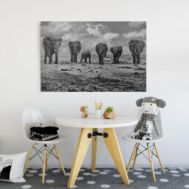 Cuadros de elefantes Large Familiy