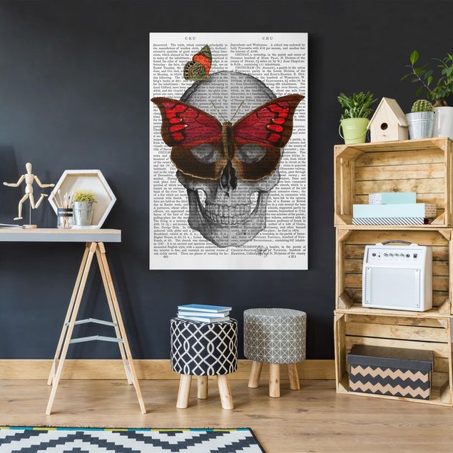 Lienzos mariposas Scary Reading - Butterfly Mask