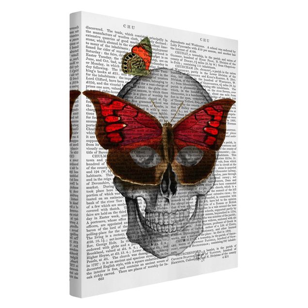 Lienzos frases Scary Reading - Butterfly Mask