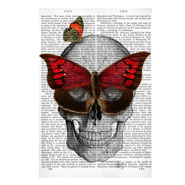 Lienzos animales Scary Reading - Butterfly Mask