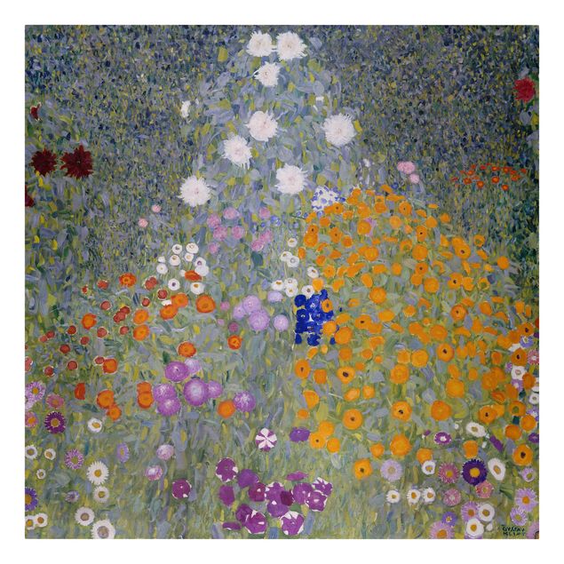 Cuadros en lienzo de flores Gustav Klimt - Cottage Garden