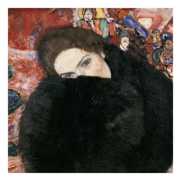 Lienzos de cuadros famosos Gustav Klimt - Lady With A Muff
