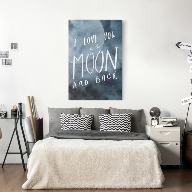 Cuadros románticos para dormitorios Heavenly Love - Moon