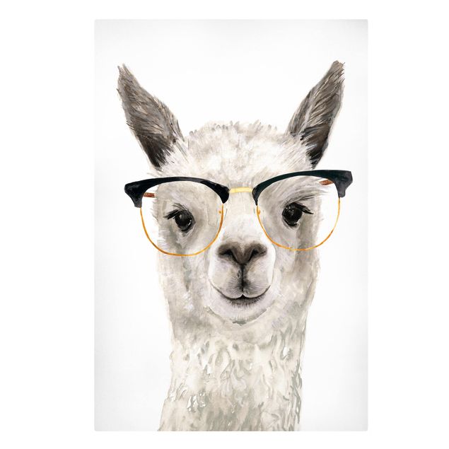 Cuadros de animales Hip Lama With Glasses I