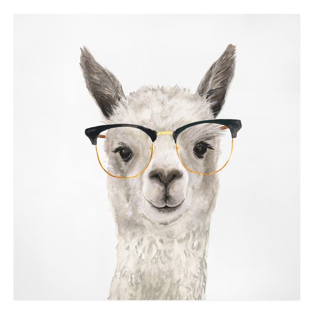 Cuadros de animales Hip Lama With Glasses I