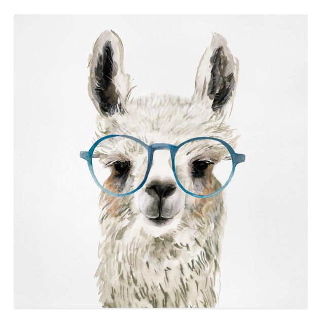 Cuadros infantiles animales Hip Lama With Glasses III