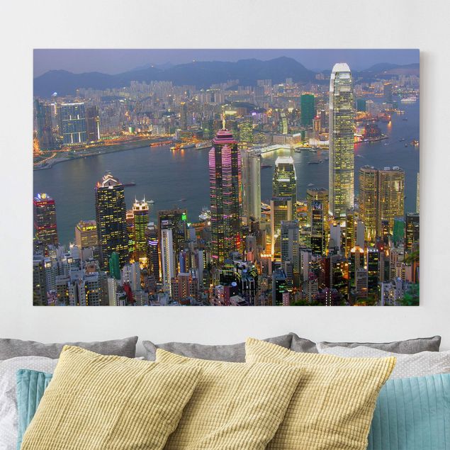 Cuadros asiaticos Hong Kong Skyline