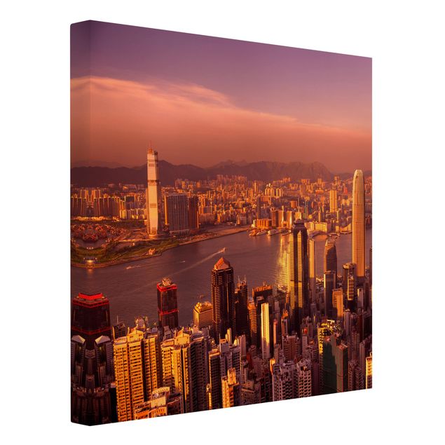 Lienzos de ciudades Hong Kong Sunset