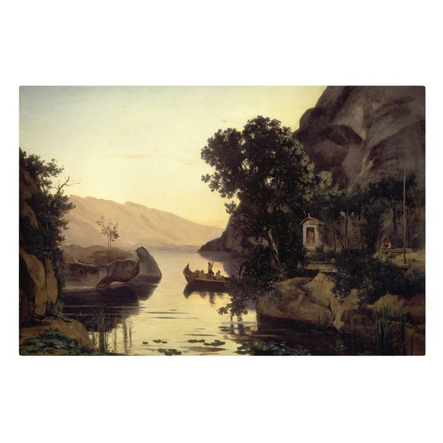 Estilos artísticos Jean-Baptiste Camille Corot - Landscape near Riva at Lake Garda