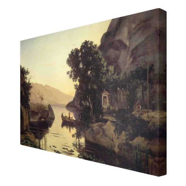 Cuadro con paisajes Jean-Baptiste Camille Corot - Landscape near Riva at Lake Garda