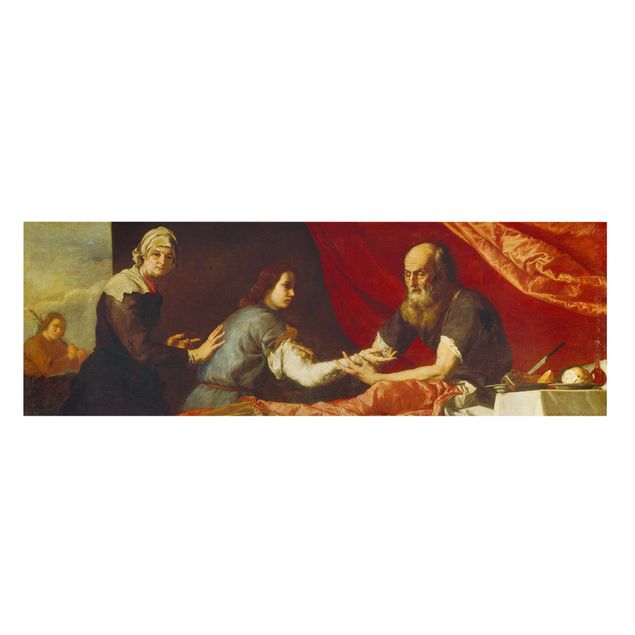 Lienzos de cuadros famosos Jusepe De Ribera - Isaac Blessing Jacob