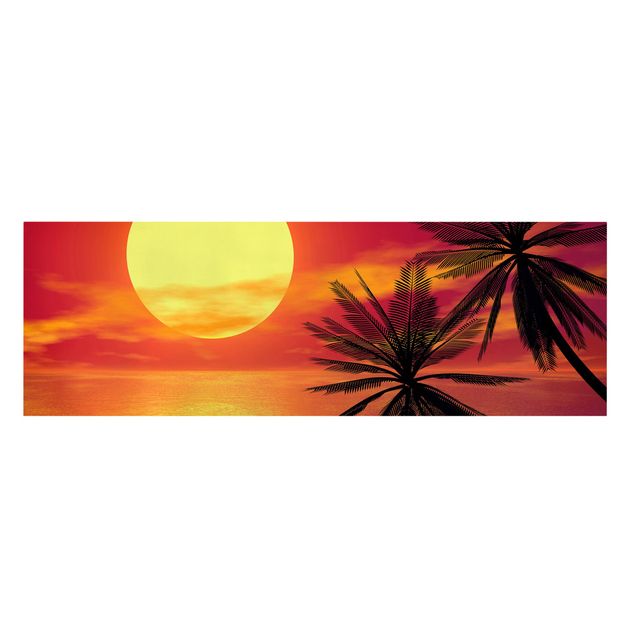Cuadros playas Caribbean sunset