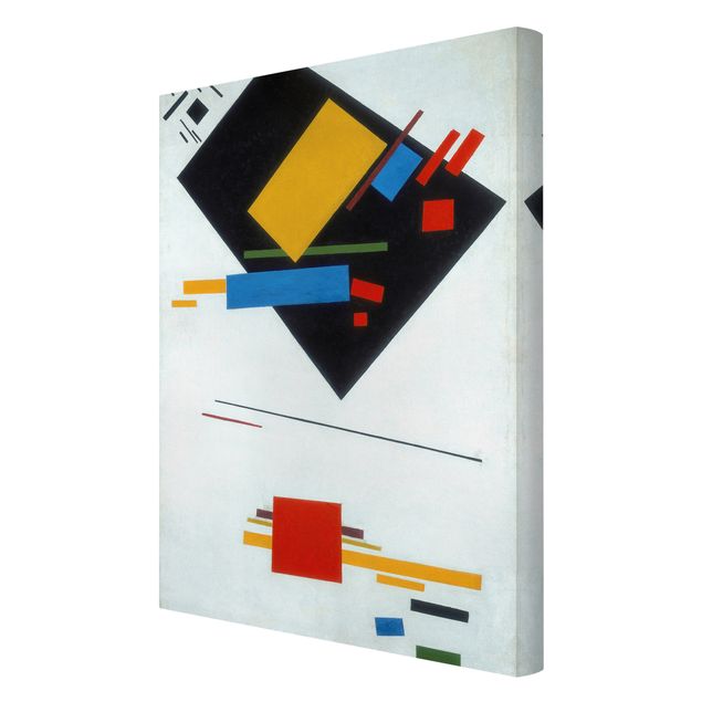 Lienzo abstracto Kasimir Malewitsch - Black Trapezoid and Red Square (Suprematische Malerei)