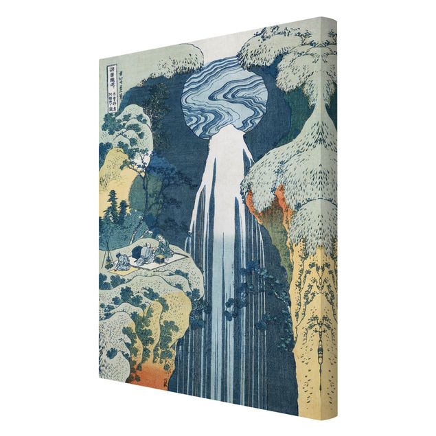 Cuadro con paisajes Katsushika Hokusai - The Waterfall of Amida behind the Kiso Road