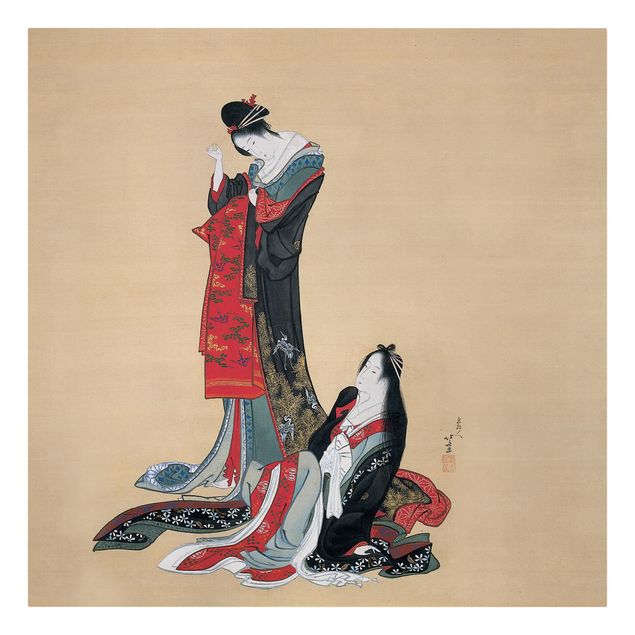 Cuadros famosos Katsushika Hokusai - Two Courtesans