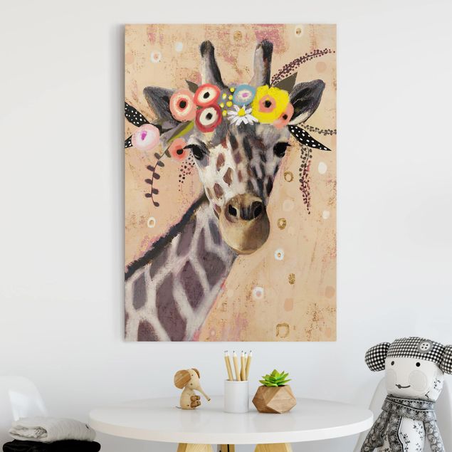 Lienzos de jirafas Klimt Giraffe