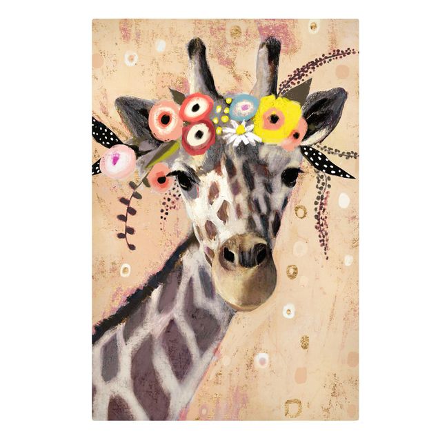 Cuadros modernos y elegantes Klimt Giraffe