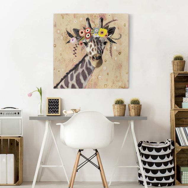 Cuadro jirafas Klimt Giraffe