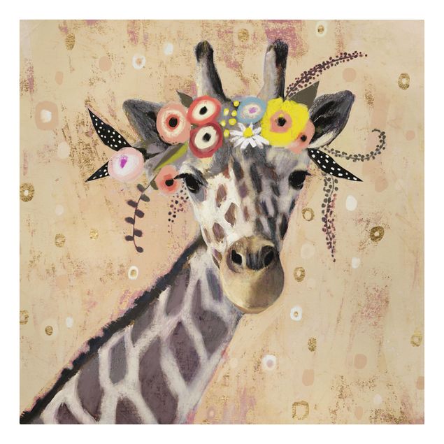 Cuadros modernos y elegantes Klimt Giraffe