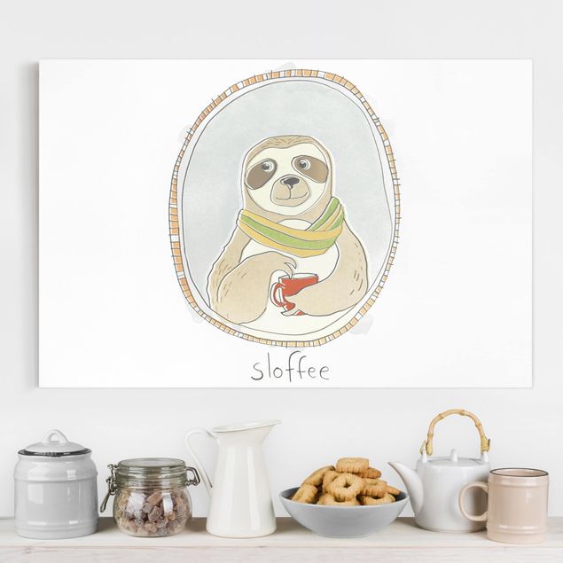 Decoración en la cocina Caffeinated Sloth