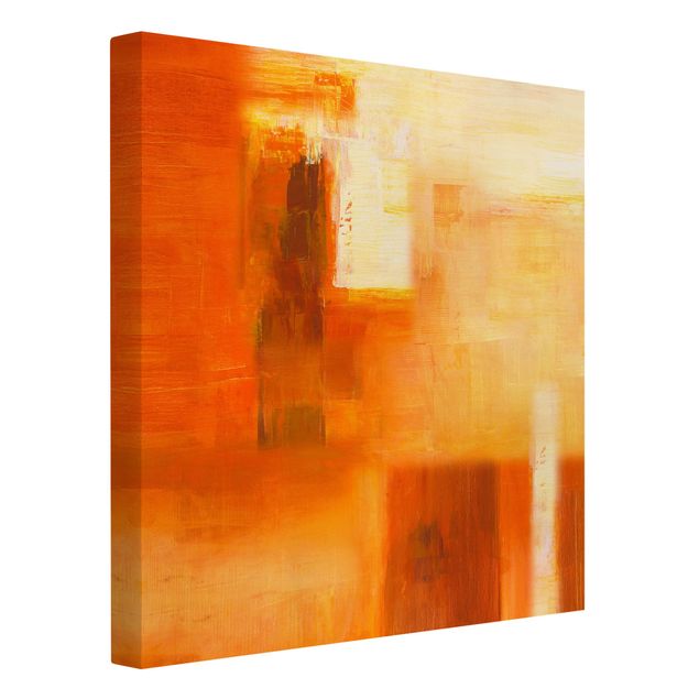 Lienzos abstractos Composition In Orange And Brown 02