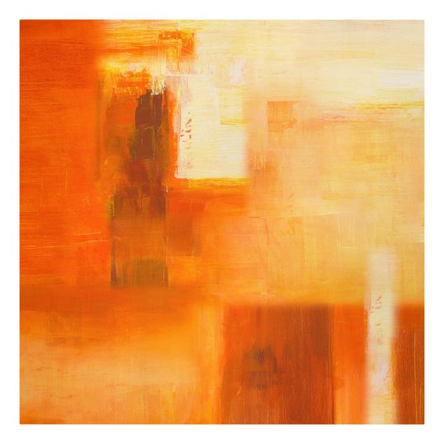 Cuadros marrón Composition In Orange And Brown 02
