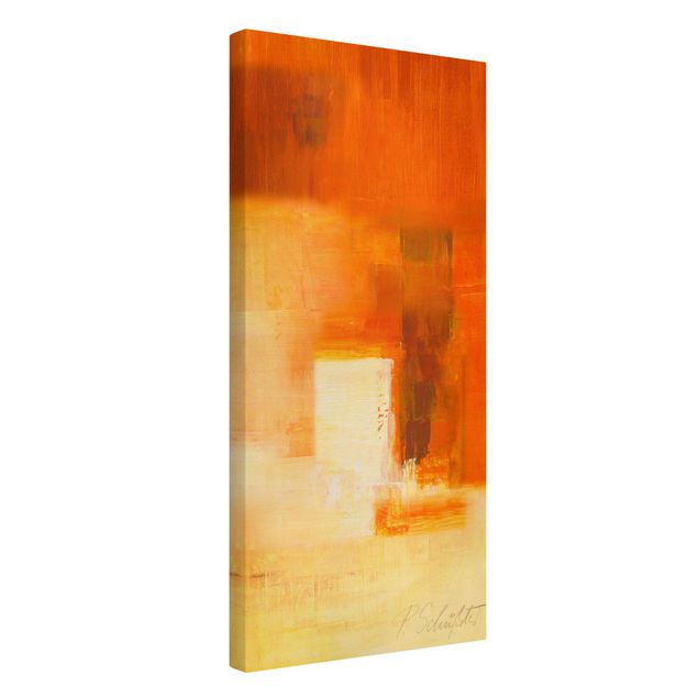 Lienzo abstracto Composition In Orange And Brown 03