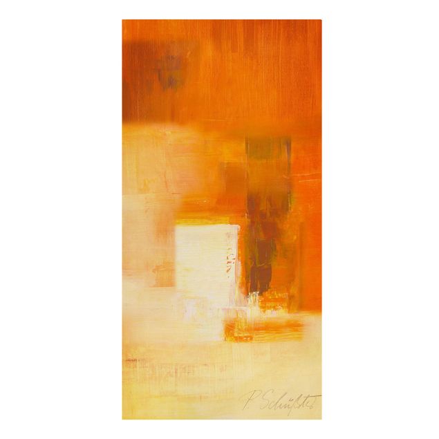 Cuadros en tonos beige y marrón Composition In Orange And Brown 03