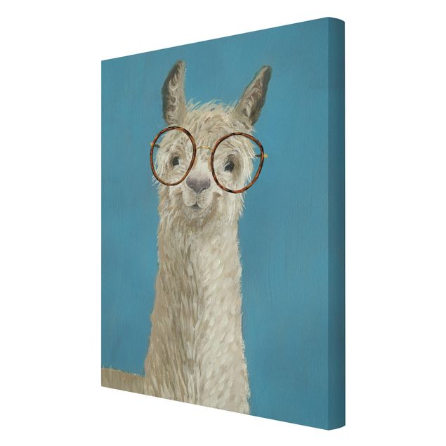 Cuadro azul Lama With Glasses I