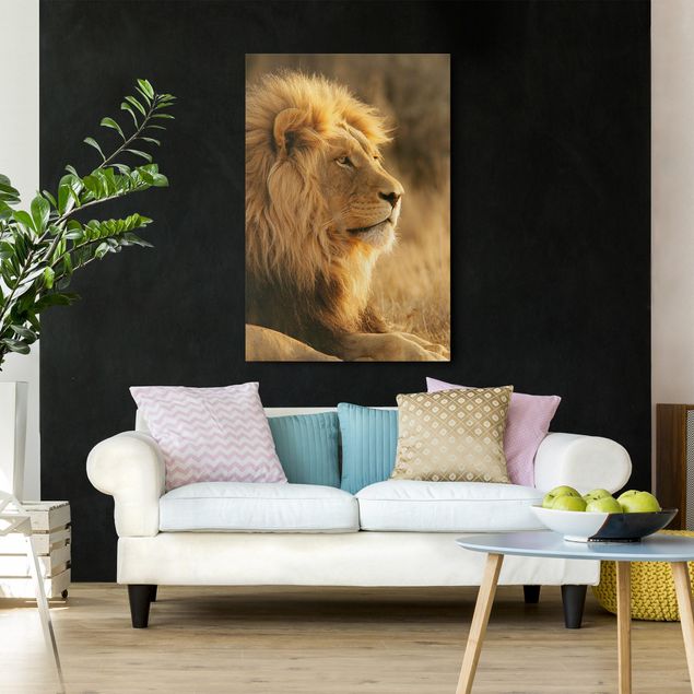 Lienzo leon y leona King Lion