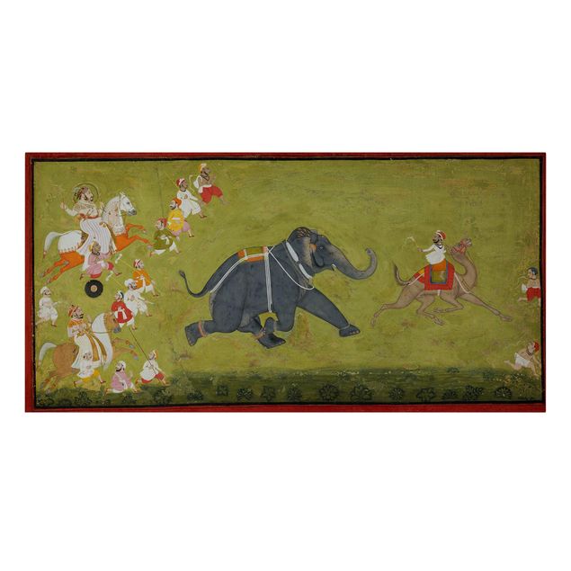 Estilos artísticos Maharaja Jagat Singh Pursues A Fleeing Elephant