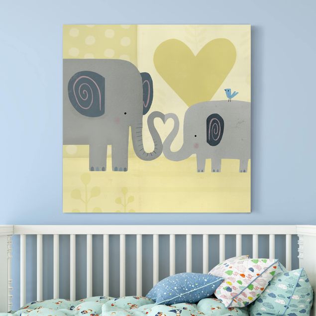 Lienzo de elefante Mum And I - Elephants