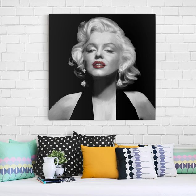 Lienzos vintage Marilyn With Red Lips