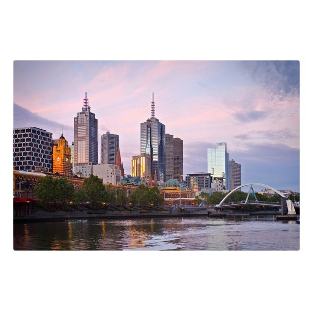 Lienzos ciudades Melbourne at sunset