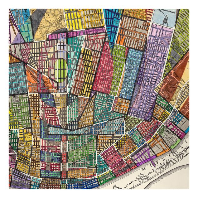 Cuadros multicolor Modern Map Of St. Louis