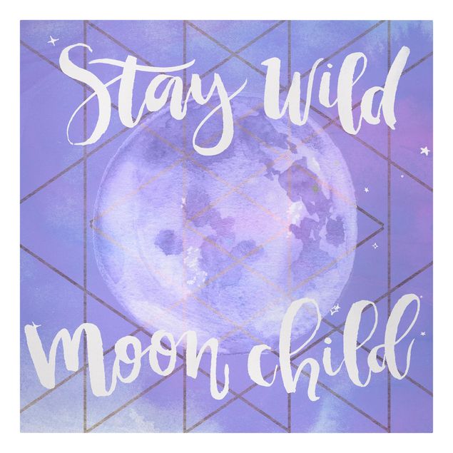 Cuadros morados Moon Child - Stay Wild